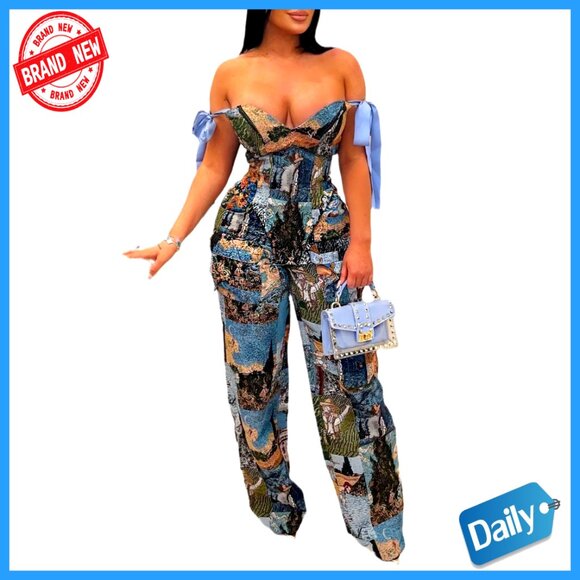 Sleeveless Crop Top & Wide Leg Pants Set Soft Stretchy Fabric Pockets